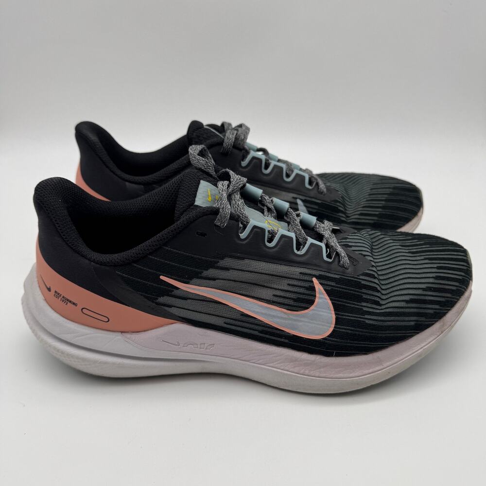 Nike Air Winflo 9 Running Shoes Womens 10 Black Sneakers DD8686 004